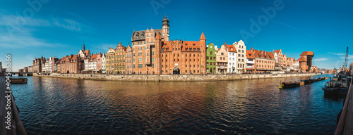 View of the historic part of the city of Gdansk, Poland in Europe photo