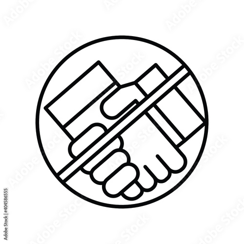 Do not shake hands icon vector illustration