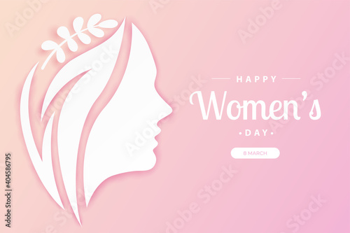 happy women s day banners illustration love  paper cut art style. Premium Vector
