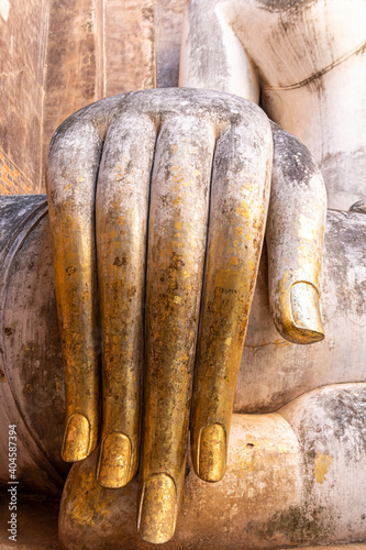 Main du Bouddha de Wat Si Chum  parc historique de Sukhotha    Tha  lande