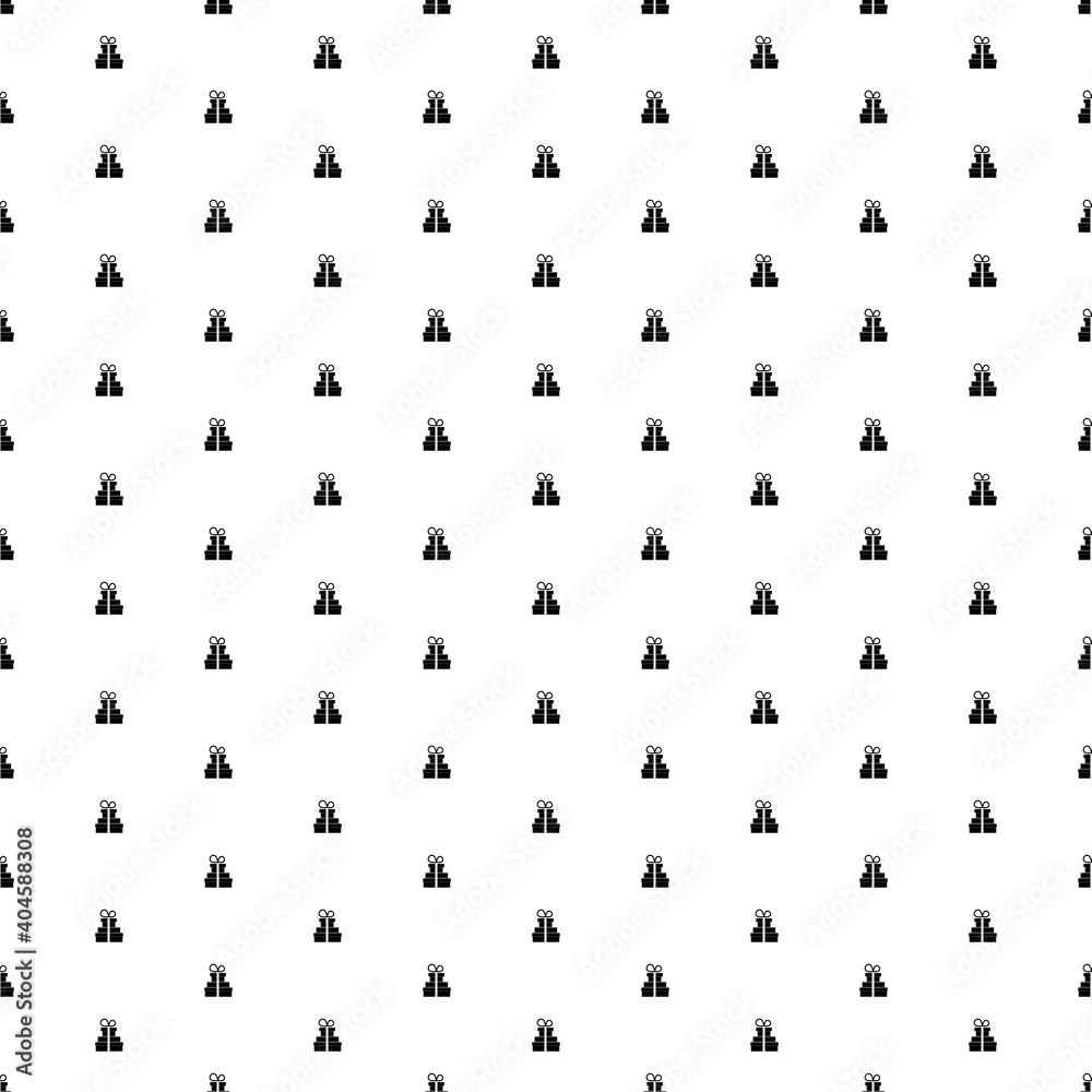 Square seamless background pattern from geometric shapes. The pattern is evenly filled with black set of giftss. Vector illustration on white background Square seamless background pattern from geometric shapes. The pattern is evenly filled with black set of giftss. Vector illustration on white background
