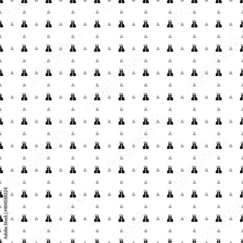 Square seamless background pattern from black set of giftss are different sizes and opacity. The pattern is evenly filled. Vector illustration on white background