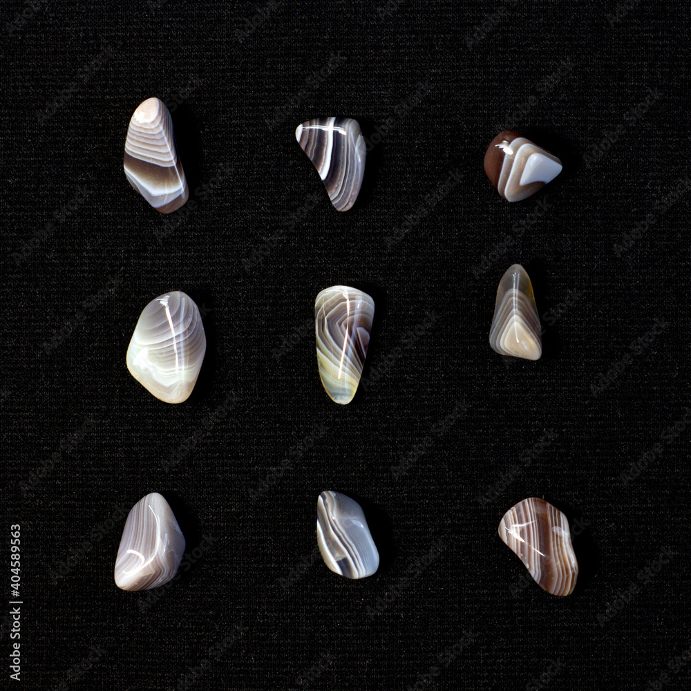 Fototapeta premium Natural Agate, various types and color, gems mineral collection as nice natural background