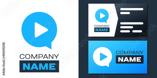 Wallpaper Mural Logotype Play in circle icon isolated on white background. Logo design template element. Vector. Torontodigital.ca