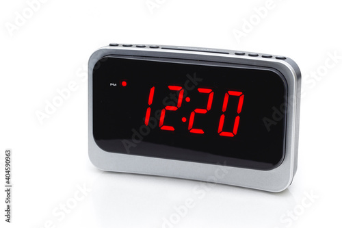 Digital led clock radio on white