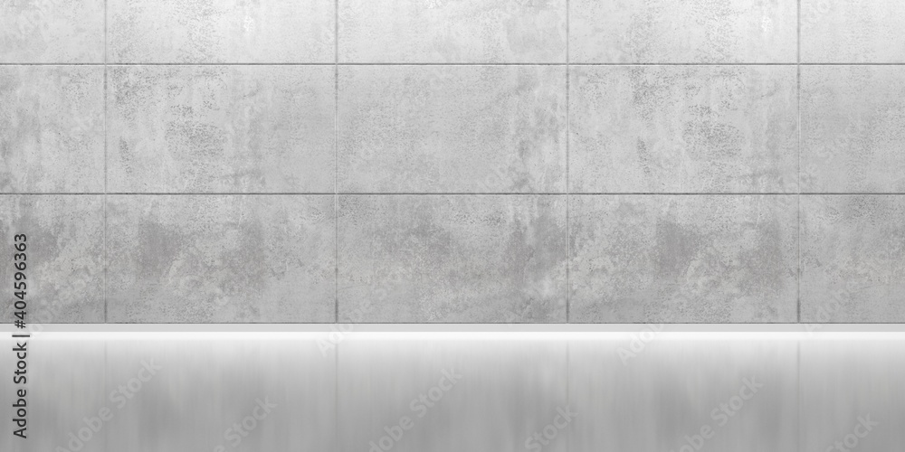 Ταπετσαρία Abstract empty, modern concrete room with indirect lighting from top, plated bac
