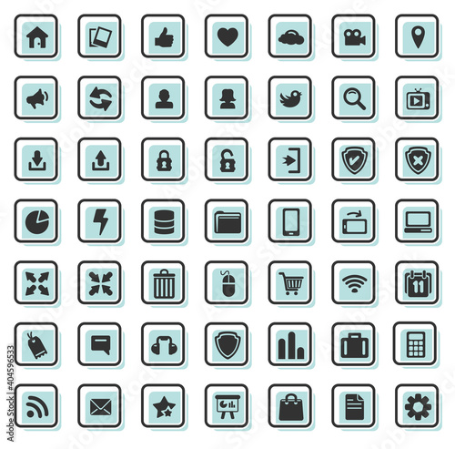 Modern style internet icons set.Vector illustration.
