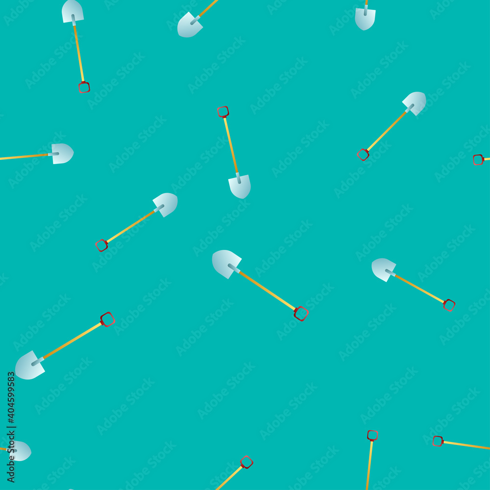 Seamless pattern with garden tools, simple shovels Seamless pattern with garden tools, simple shovels