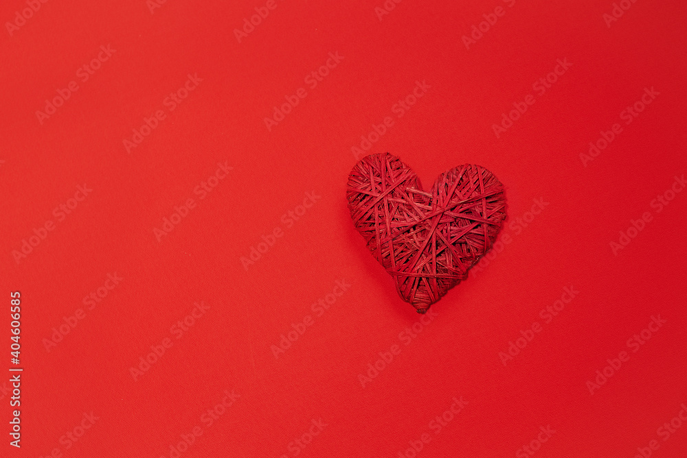 red heart on a red background red heart on a red background