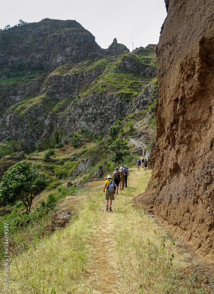 Cape Verde, Santo Antao island, walking tour, going to the top, for success.