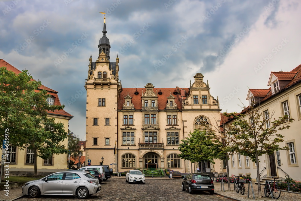Obraz premium bernburg, deutschland - fassafe vom alten rathaus