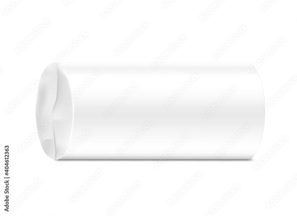 Wrap tube package bag. Vector illustration isolated on white background. Can be use for your design, promo, adv and etc. Wrap tube package bag. Vector illustration isolated on white background. Can be use for your design, promo, adv and etc.