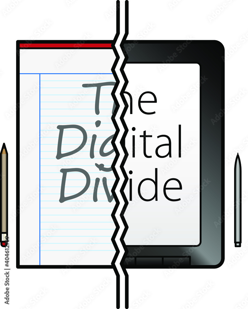 Фотография Concept: the digital divide.