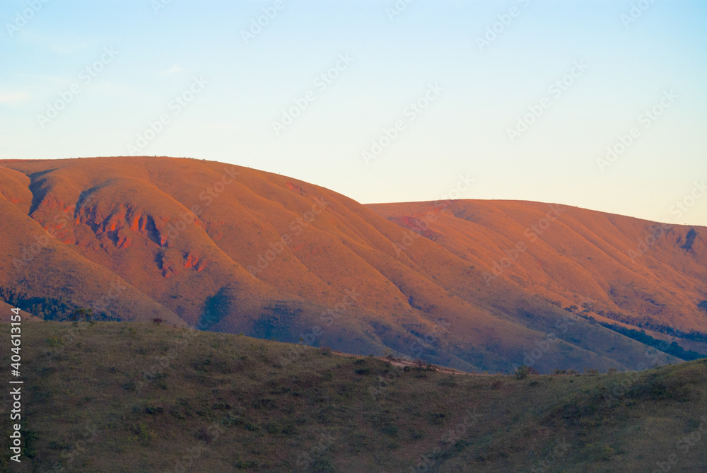 Minas Gerais mountain at sunset