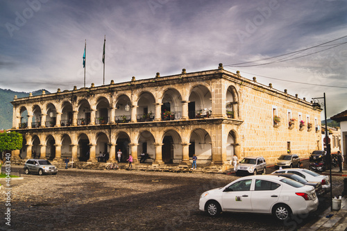 plaza de armas en Antigua Guatemala photo
