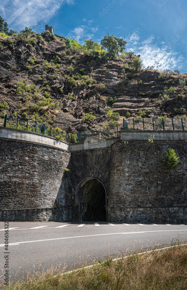 Entranct to a tunnel at Salime Dam, Asturias, Spain