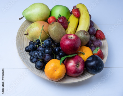 Fresh mixed fruits healthy eating healthy food concept fruit background.