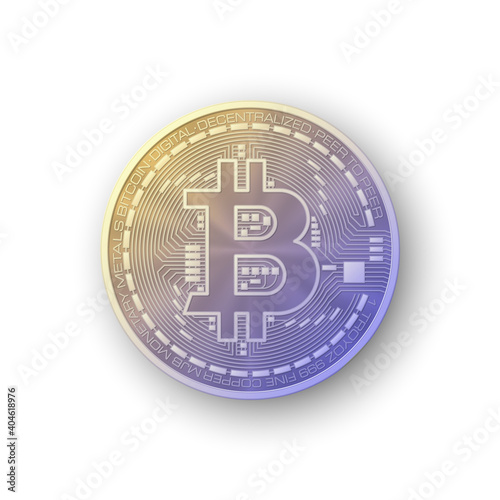 HUD Golden bitcoin. Digital currency money. Technology bitcoin mining worldwide network concept. Web banner golden bitcoin background. Physical bit coin. Cryptocurrency technology gold coins money