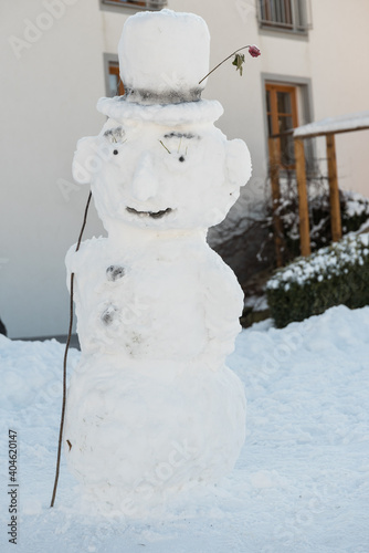 Tableau sur toile echter Schneemann - kreativ dekoriert