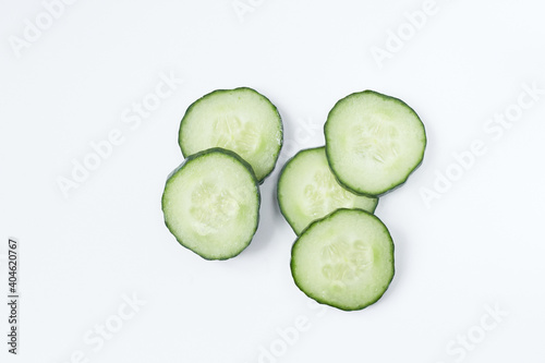 Cucumber on a white background isolated close-up