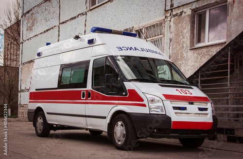  ambulance car . Ambulance auto paramedic emergency. photo