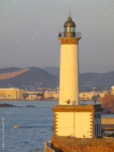 Faro de  es Botafoc, o Botafoch.Puerto de Eivissa.Ibiza.Islas Pitiusas.Baleares.España. photo