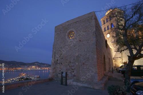 Catedral gotica de nuestra señora de las nieves(s.XIII), recinto amurallado de Dalt Vila(s.XVI).Eivissa.Ibiza.Islas Pitiusas.Baleares.España. photo