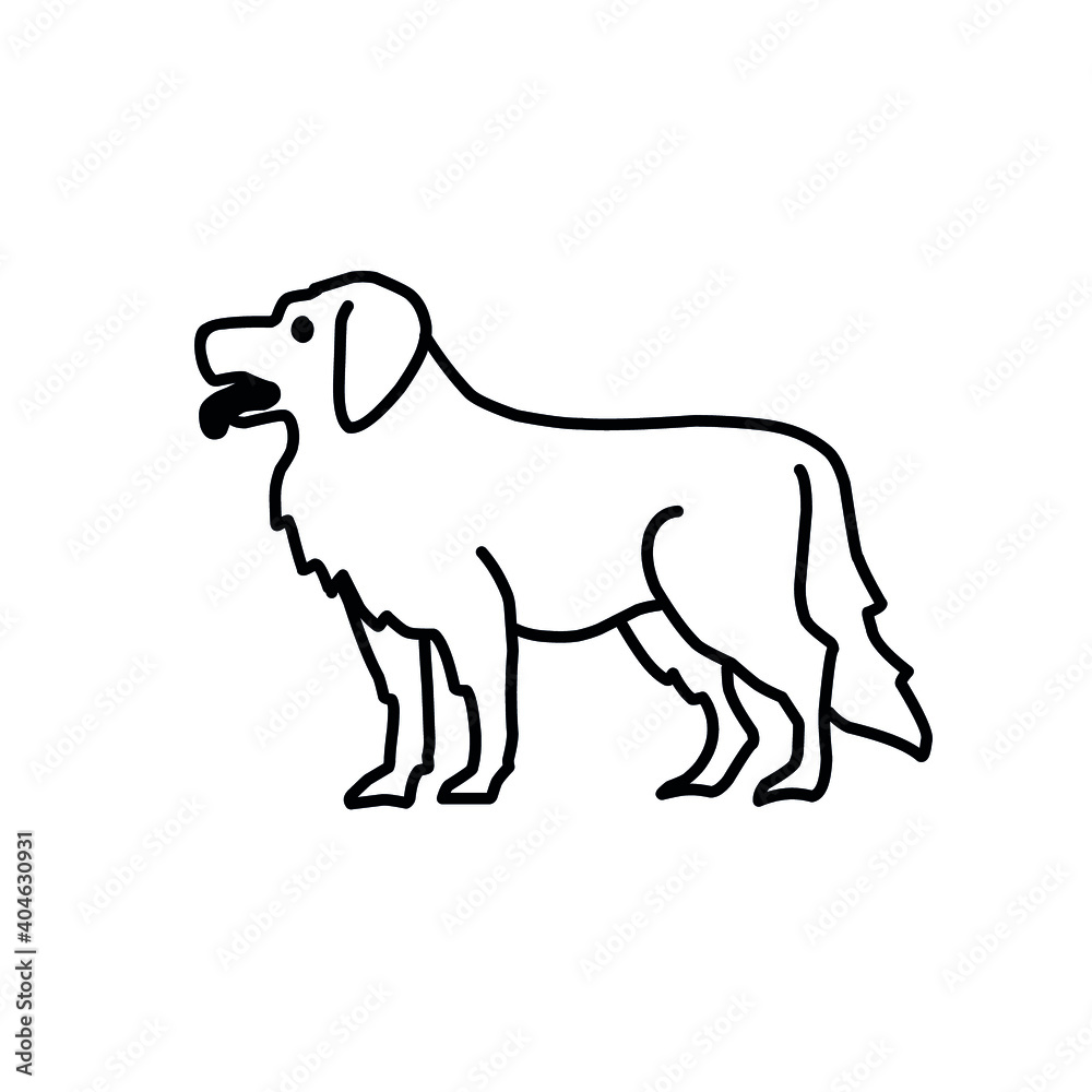 Dog icon set collection. Vector silhouette of dog.