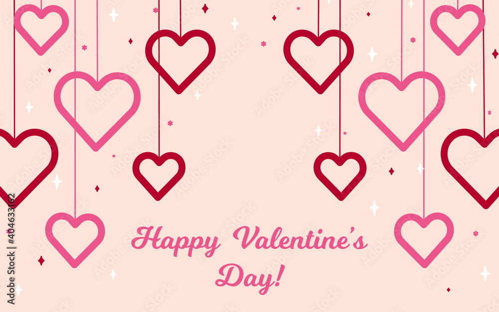 Happy valentines day and weeding design elements. Vector illustration. Colour Background With Hearts. . Be my Valentine.