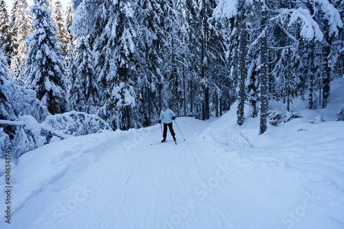 Cross country skiing in Norway is very popular. This is the tracks and slopes in Oslo, just a  short distance from downtown. The place is called Nordmarka or Oslomarka. 