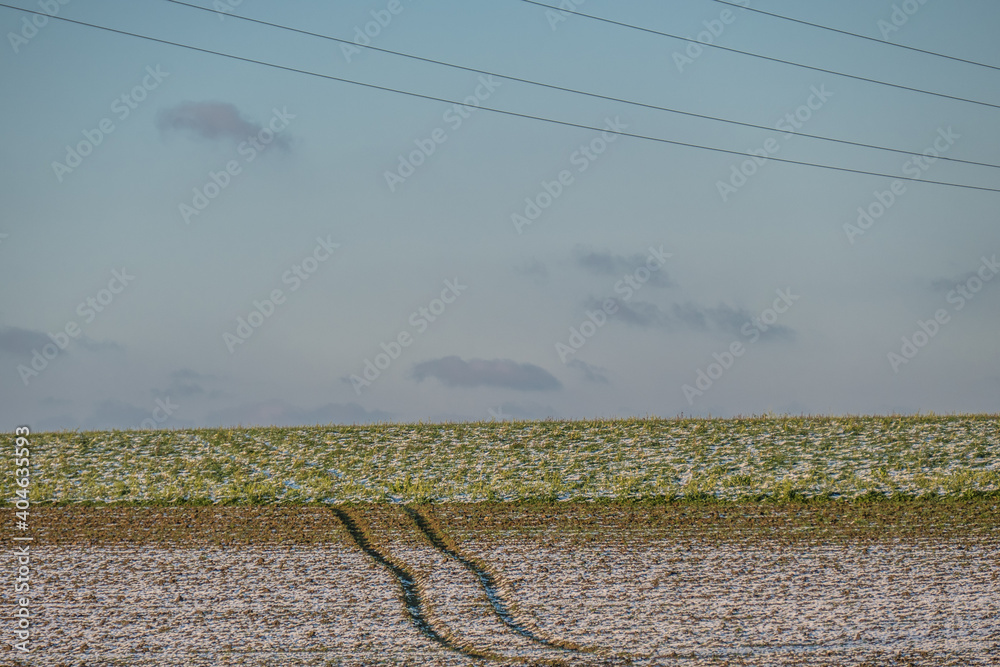 Obraz premium Agrarlandschaft im Winter