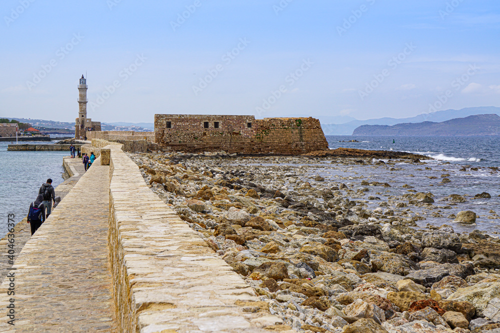 the fortress Old Town in the Chania Crete