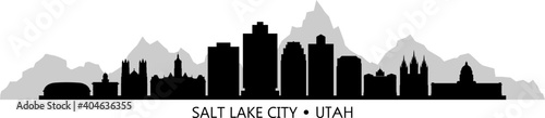 SALT LAKE CITY Utah SKYLINE City Silhouette
