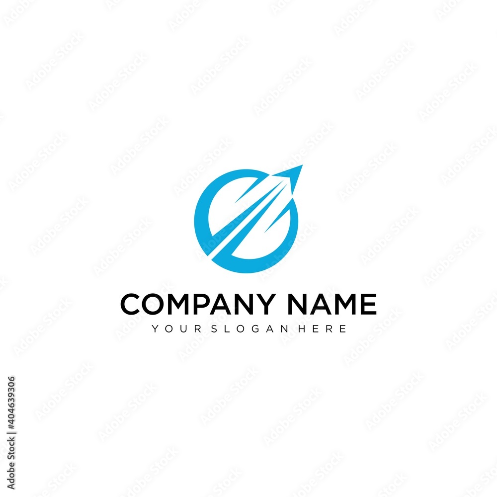 Vector Airplane Logo Icon in a Flat Design. Vector Airplane Logo Icon in a Flat Design.