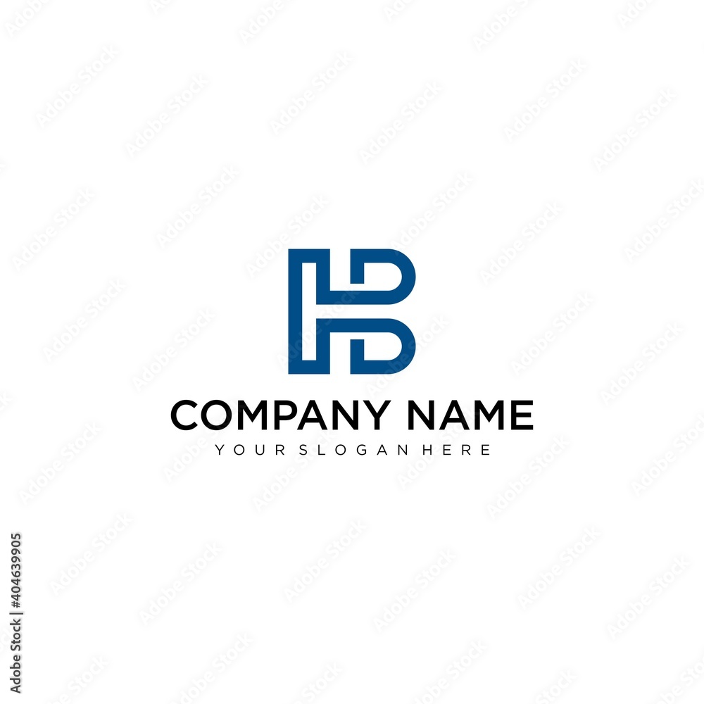 HB letter logo design. Creative minimal monochrome monogram symbol. Universal elegant vector sign design. Premium business logo type. Graphic alphabet symbol for company business identity HB letter logo design. Creative minimal monochrome monogram symbol. Universal elegant vector sign design. Premium business logo type. Graphic alphabet symbol for company business identity