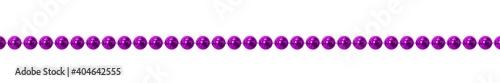 Vector realistic isolated purple beads for Mardi Gras for decoration and covering on the white background. Concept of Happy Mardi Gras.