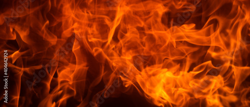 Fire flame texture. Blaze flames background for banner. Burning concept. © Volodymyr
