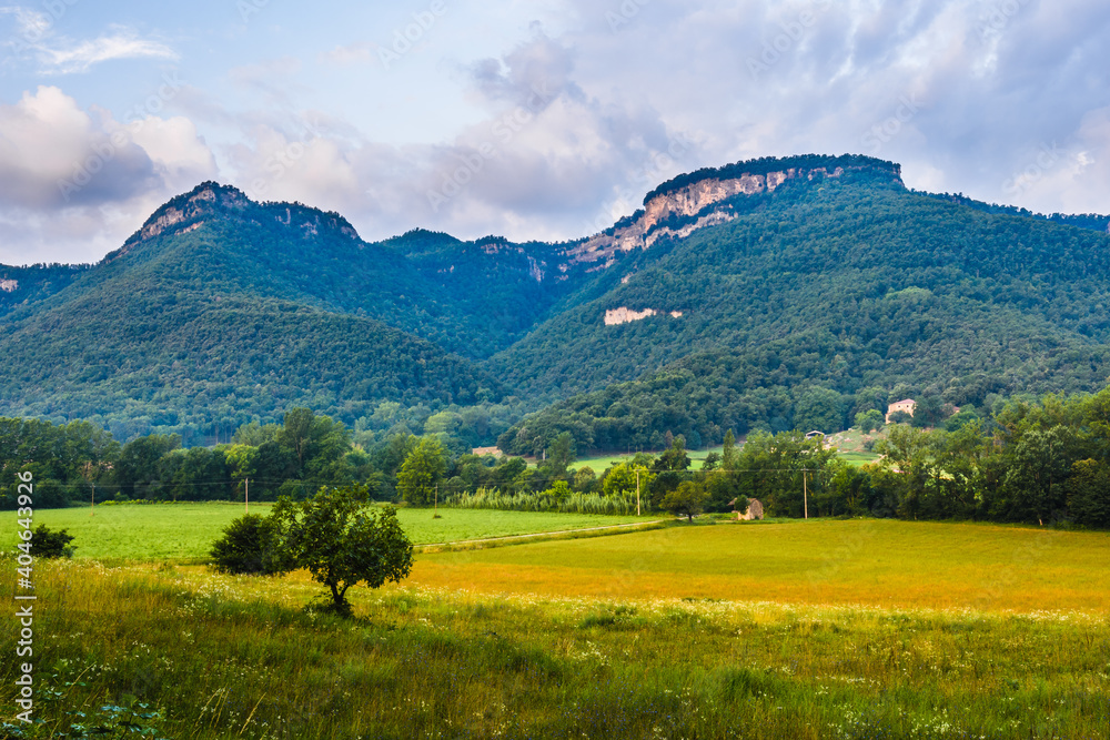 Beautiful landscape in Catalonia (Hostalets d'en Bas, Garrotxa Province, Spain)