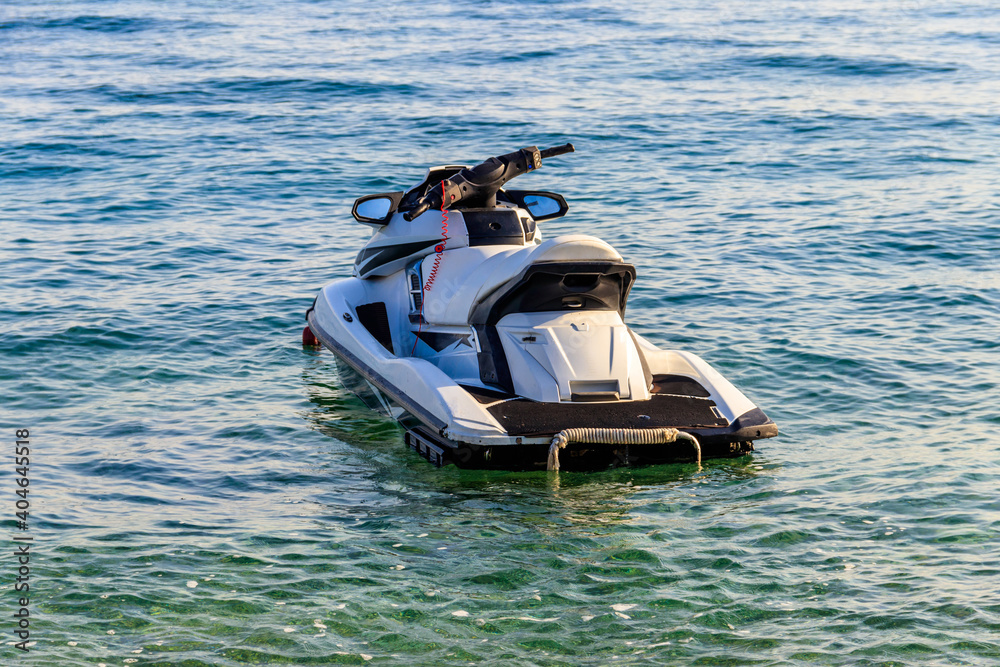 Obraz premium Empty jet ski in a sea. Summer vacation concept