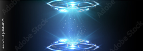 Futuristic circle vector HUD, GUI, UI interface screen design. Abstract style on blue background. Abstract vector background. Abstract technology communication design innovation concept background.