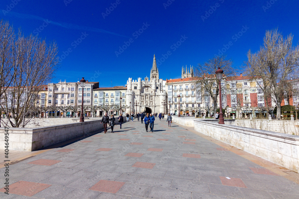 View of the cathedral of Burgos (Spain)