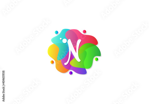 Letter N Logotype Gradient Colorful  Logo Template Design Vector.