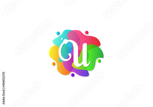 Letter U Logotype Gradient Colorful, Logo Template Design Vector.