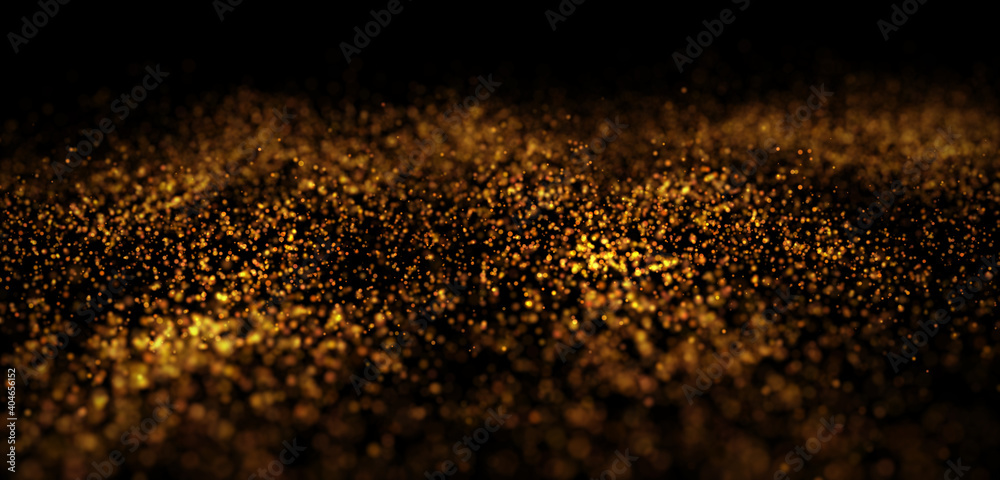 Abstract shining gold wave with glittering particles. Shimmering sparkles shine, abstract magic bright sparks in wave motion. Luxury layout background. Abstract shining gold wave with glittering particles. Shimmering sparkles shine, abstract magic bright sparks in wave motion. Luxury layout background.