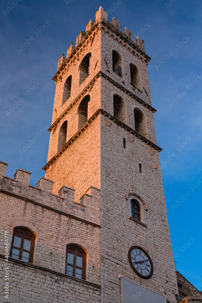 イタリア　アッシジの人民の塔　Torre Del Popolo