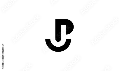 initial letter U and P or UP letter logo design template photo