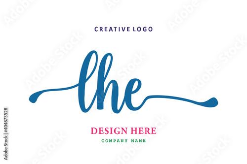 LHE lettering logo is simple, easy to understand and authoritative photo