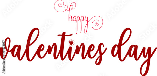 Typography of happy valentines day text . Vector illustration. flyers, invitation, posters, brochure, banners.