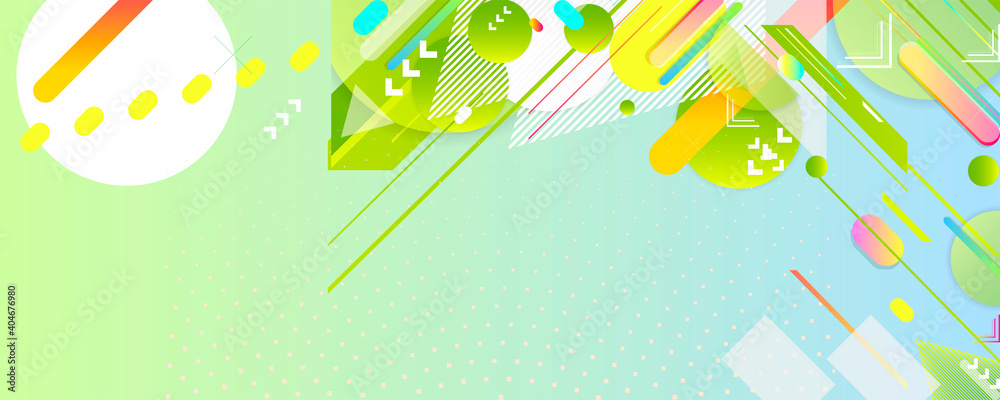 New bright juicy summer abstract fluid creative banner, trendy bright neon colors with dynamic lines	