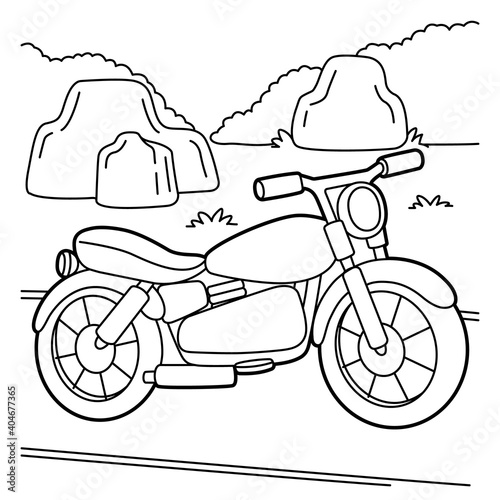 Motorcycle Coloring Page